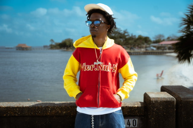Vier.Nul Zip Up (Red/Yellow)