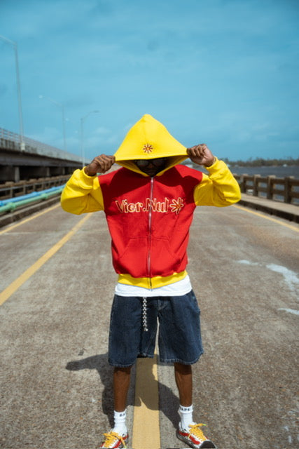 Vier.Nul Zip Up (Red/Yellow)