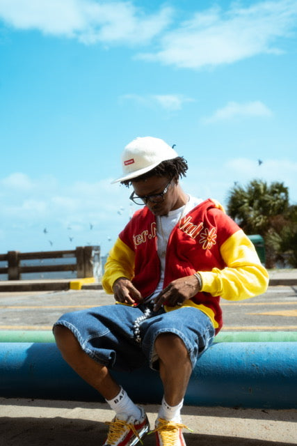 Vier.Nul Zip Up (Red/Yellow)