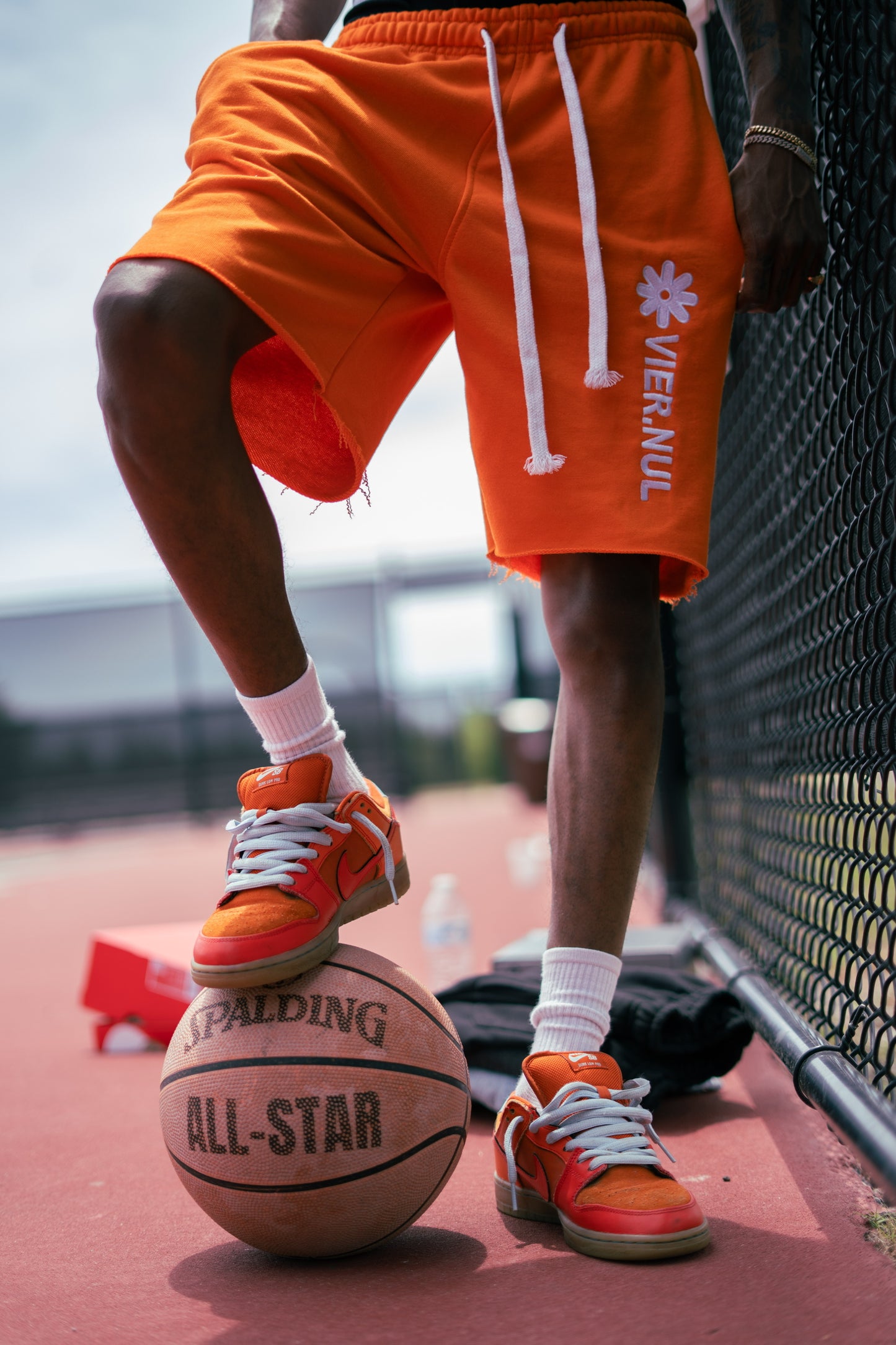 Orange Vier.Nul Athletic Shorts