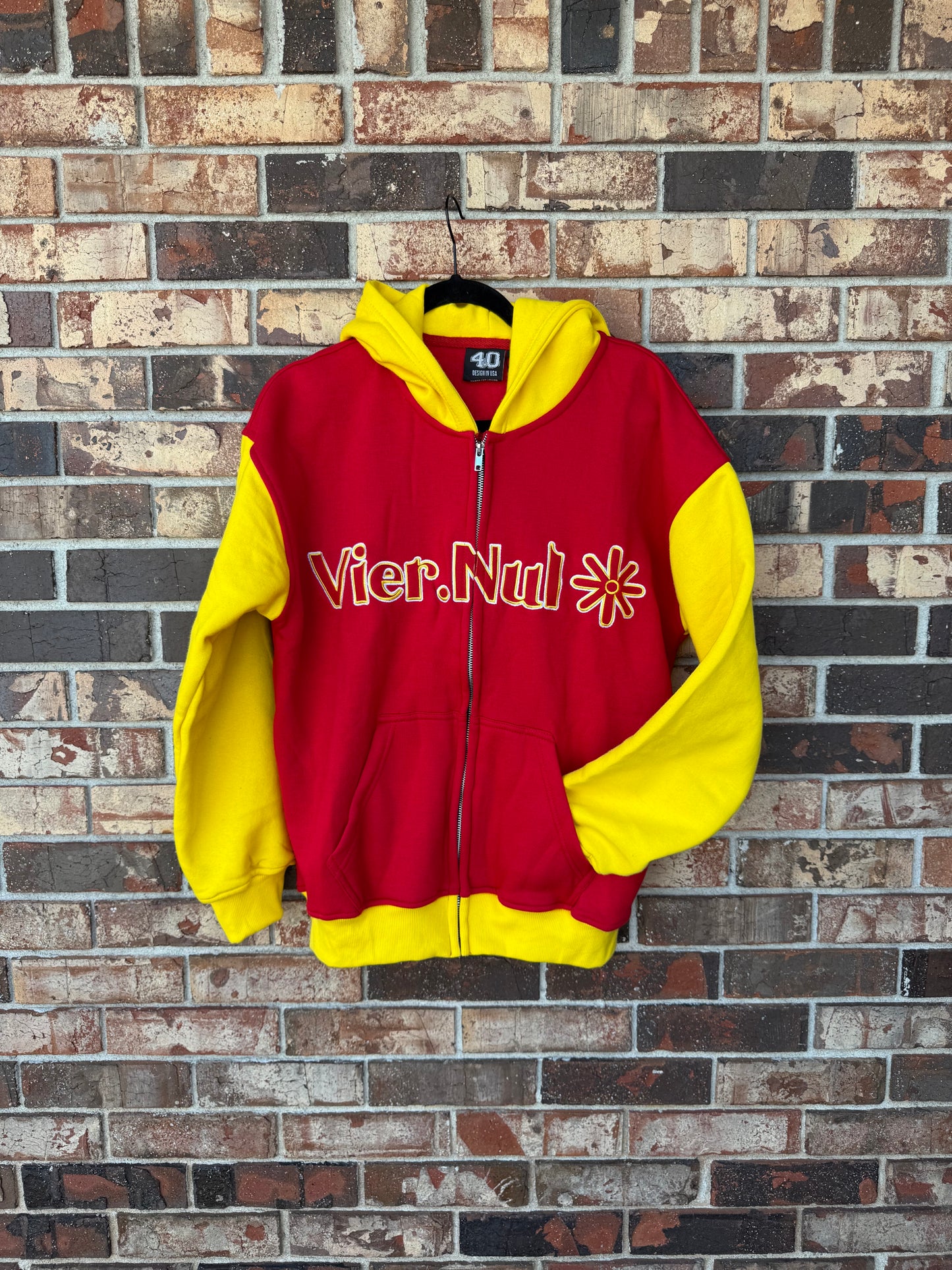 Vier.Nul Zip Up (Red/Yellow)