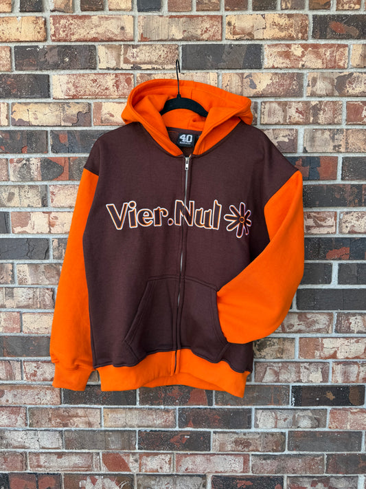 Vier.Nul Zip Up (Brown/Orange)