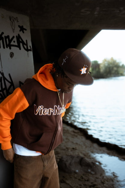 Vier.Nul Zip Up (Brown/Orange)