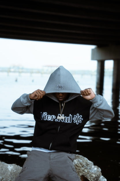 Vier.Nul Zip Up (Black/Grey)