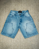 “Vier.Nul” Work Shorts (Washed Blue)