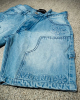 “Vier.Nul” Work Shorts (Washed Blue)