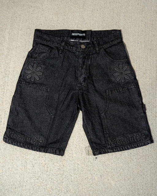 “Vier.Nul” Work Shorts (Washed Black)