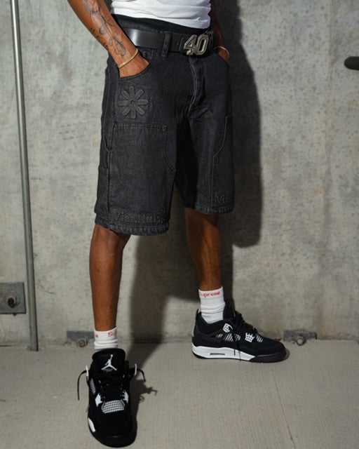 “Vier.Nul” Work Shorts (Washed Black)